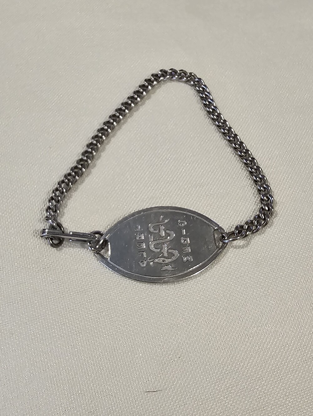 Vintage Medical ID Bracelet - Silver